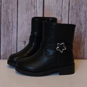 Jellypop Black Kids Boots with Star Detail